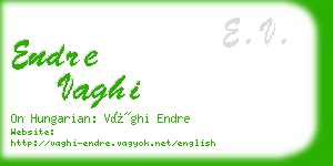 endre vaghi business card